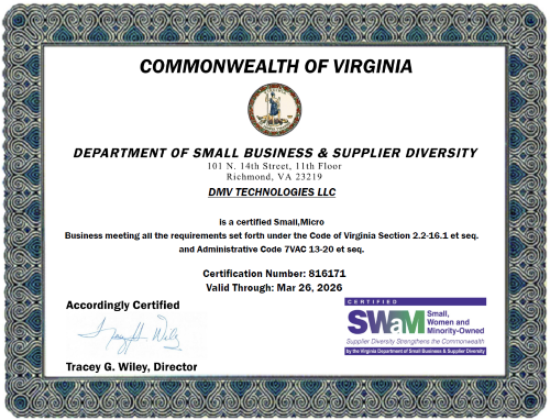 SWAM Certification